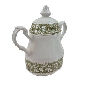 J&G Meakin Covered Sugar Bow Sterling Colonial Ironstone England Vintage Lid 2 H